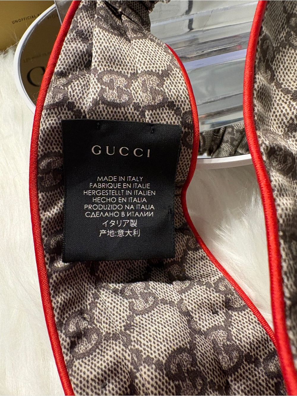 ❤️❤️Gucci Rose Embroidered Heart Bow Headband in Red and Green on GG Silk❤️❤️ - Picture 4 of 4